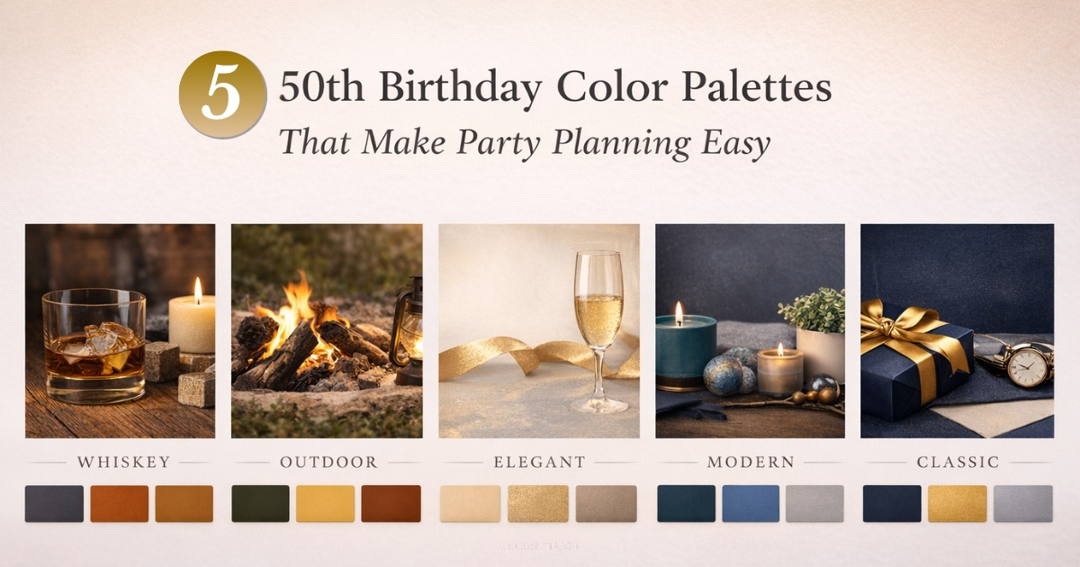 50th Birthday Party Ideas: 5 Color Palettes That Make Planning Easy