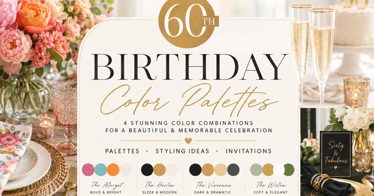 60th Birthday Party Colors: 4 Stunning Palettes to Inspire You