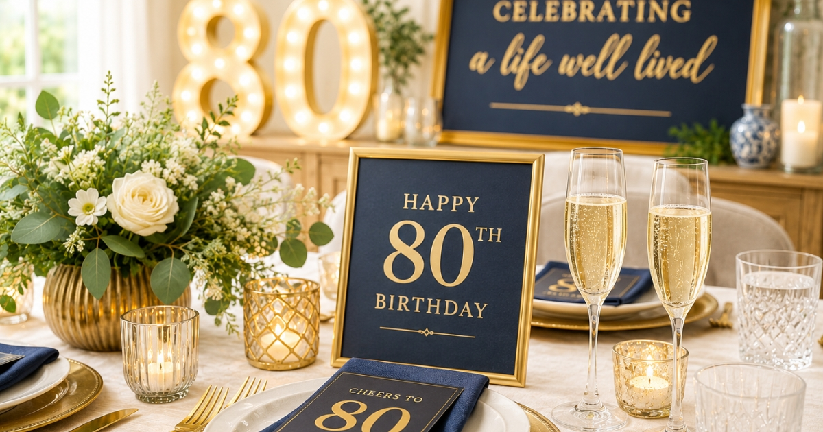 80th Birthday Party Ideas for Dad or Grandpa (+ Invitations He’ll Actually Love)